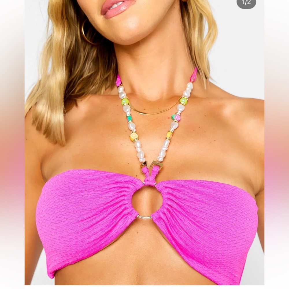 Beach Bunny Pink Bikini Top
